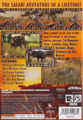 Cabelas African Safari (USA) box cover back